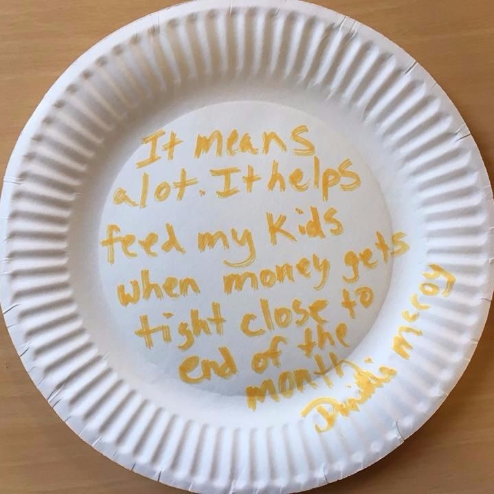 Paper Plate with Writing