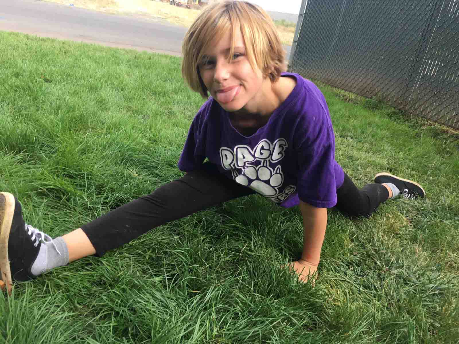 kid doing yoga