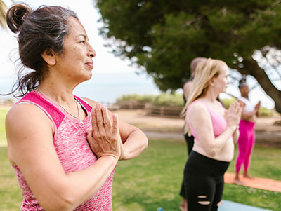 Group of women exercising