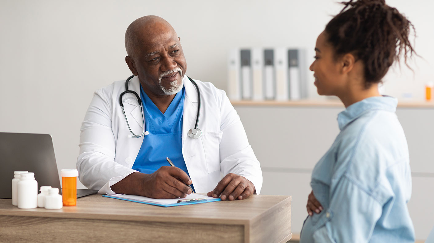 Doctor seeing a patient