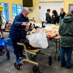 Residents at Willakenzie Crossings taking home delicious and nutritious free groceries