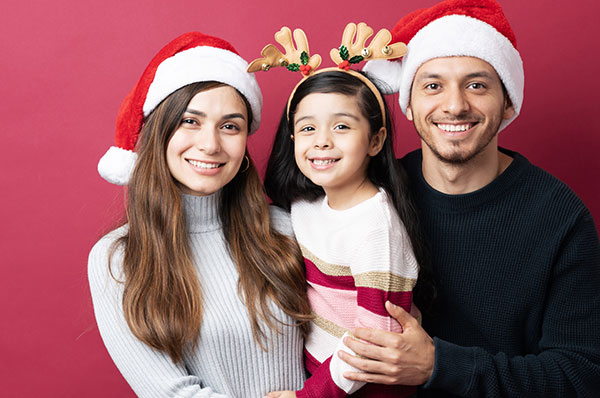 Family celebrating the holiday